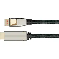 Python DisplayPort 1.4 Kabel Good Connections Serie, bis 4K, Vollmetallstecker & Nylongeflecht, Länge 1 m, schwarz