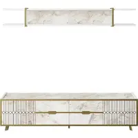 Skye Decor , Frida - White, TV-Einheit, Weiß, 100 % MELAMINBESCHICHTETE SPANPLATTEN, 180 x 37 x 43 cm