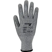 Asatex DYNEEMA Schutzhandschuhe, EN 388 Kategorie II, Schnittschutzklasse 3, HDPE-Fase & PU-Beschichtung, grau, 1 Paar, Größe 9