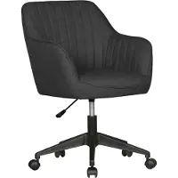 Amstyle Schreibtischstuhl MIAMI Anthrazit Stoff Drehstuhl mit Lehne 120 kg Bürostuhl Drehsessel mit Rollen Designer Schalenstuhl bequem