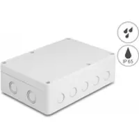 DeLOCK Installationsgehäuse mit Kabeleinführungen 180 x 125 x 57 mm grau