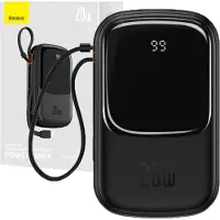 Baseus PPQD060201, 20000 mAh, Lithium Polymer (LiPo), Quick Charge, Power Delivery, 20 W, Schwarz