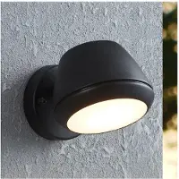 Eglo NIVAROLO Wand-/Deckenleuchte Lampe Beleuchtung - L14,5 x H13,5 x AL18,5 cm - schwarz - IP44