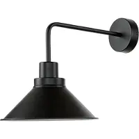 Licht-Erlebnisse Wandleuchte Schwarz E27 Metall Industrial Wandlampe