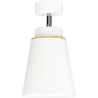 Licht-Erlebnisse Wandleuchte Weiß E27 Stoff Metall Modern Wandlampe