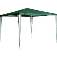 VCM Pavillon | Maße ca. 3x3 m | wasserabweisende 110g / m² PE Plane | Partyzelt | Gartenzelt mit Stahlgestell | Festivalzelt | Grün