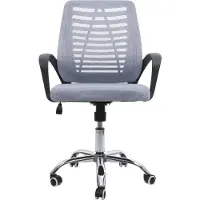 Mendler Bürostuhl MCW-L44, Schreibtischstuhl Computerstuhl, ergonomische Rückenlehne, Netzbezug Stoff/Textil grau