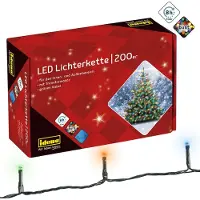 Idena Lichterkette 200 LED bunt 8h Timer 27,9m
