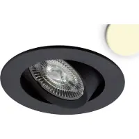 ISOLED LED Einbauleuchte Slim68 MiniAMP schwarz, rund, 8W, 24V DC, warmweiß, dimmbar