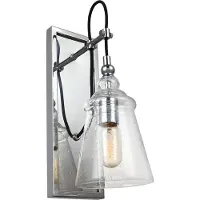 Elstead Lighting Elstead Loras Wandleuchte E27 Chrom Klar