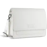 Bugatti Umhängetasche "Damen ELSA echt Leder", Damen, Gr. B/H/T: 25cm x 18cm x 7cm onesize, weiß, Leder, leicht glänzend, unifarben, Taschen Umhängetasche, echt Leder
