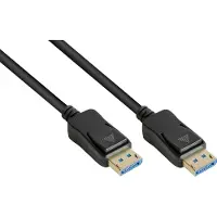 GOOD CONNECTIONS DisplayPort 2.0 Kabel , bis 8K, bis 54 Gbit/s, Kupferleitungen, Verriegelungsschutz, Länge 0,5 m, schwarz
