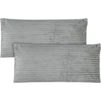 Aspero 2 Kissenbezüge aus Streifen-Flanell 40x80 cm Mendoza