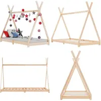 vidaXL Kinder Bettgestell Massivholz Kiefer 90 x 200 cm - Kinder Bettrahmen - Kinder-Bettgestell - Kinder-Bettgestelle - Kinderbett