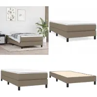vidaXL Boxspringbettgestell Taupe 80x200 cm Stoff