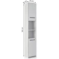Vicco Badezimmerschrank KIKO Unterschrank Waschbeckenunterschrank Hochschrank Badmöbel Schrank Midi-Schrank Badregal