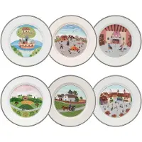 Villeroy & Boch Frühstücksteller "Frühstücksteller Kollektion Design Naif ø 21 cm 6er Set bunt"