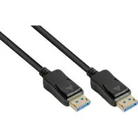 GOOD CONNECTIONS DisplayPort 2.0 Kabel , bis 8K, bis 54 Gbit/s, Kupferleitungen, Verriegelungsschutz, Länge 1,5 m, schwarz