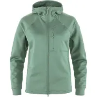 Fjällräven - Fleece für Wanderungen - Abisko Grid Fleece Hoodie W Patina Green für Damen - Größe L - Grün