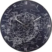 Nextime 3165, Wand, Quarzuhr, Kreis, Blau, Weiß, Glas, Modern