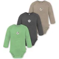Normani 3er Pack Baby Merino Body Langarm „Auckland" - 9375