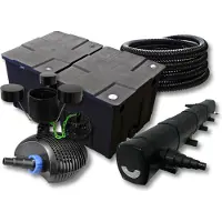 SunSun Filter Set 60000l Teich 72W Klärer,40W ECO Pumpe 25m Schlauch Skimmer