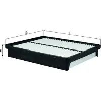 MAHLE ORIGINAL Luftfilter [Hersteller-Nr. LX3540] für Hyundai, Kia