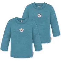 Normani 2er Pack Baby Merino Longsleeve „Taupo" - 9465