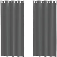 vidaXL Voile Vorhänge mit Ösen 2 Stk. Dunkelgrau 140x225 cm