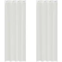vidaXL Voile Vorhänge mit Ösen 2 Stk. Weiß