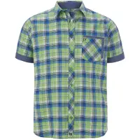 Jan Vanderstorm Kurzarmhemd Herren Comfort Fit Baumwolle grün kariert, XXL 777685-0001-09990