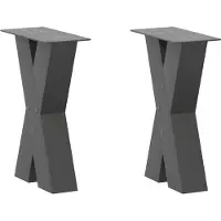vidaXL Couchtischbeine X-Form 2 Stk. Anthrazit 28x(42-43) cm Stahl