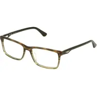 Police Herren VPLN82 ORIGINS LITE 24 0GG6 Rahmen von BRILLEN Acetat Braun Quadratisch