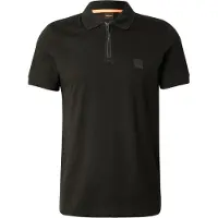 BOSS Passer Zip Polohemd, Schwarz S