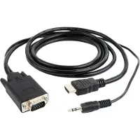 Cablexpert A-HDMI-VGA-03-10 Videokabel-Adapter 3 m HDMI + 3.5mm VGA (D-Sub) Schwarz