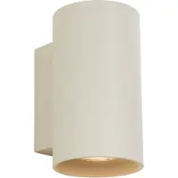 QAZQA Moderne Wandleuchte Beige GU10 50 mm rund 2-flammig - Sandy