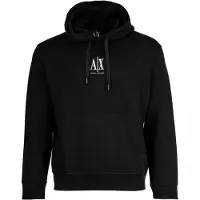 Armani Exchange für Herren. XM000369AF10818UC001 Schwarzes Sweatshirt mit Kapuze (L), Lässig, Sportlich, Baumwolle, Multisport