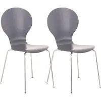 CLP 2x Stapelstuhl DIEGO ergonomisch grau