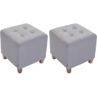 CLP 2er Set Sitzhocker Pharao hellgrau