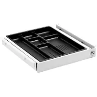 TecLines TUS015W ausziehbare Unterbau Schublade S inkl. Schloss, weiss