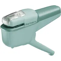 KOKUYO Heftzange Harinacs Medium Plus SLN-MSH110GB, Heftleistung ca. 10 Blatt, blaugrün, klammerlos