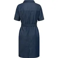 Ragwear Jeanskleid "Rozyna Denim" Außentaschen Eingrifftaschen Midikleid in Denim-Optik mit Haifisch-Kragen