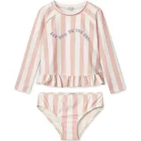 Liewood Dagny Badeset, Stripe Sorbet Rose/Creme De La Creme, 116