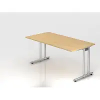 Hjh OFFICE PRO NANO 16 S - 160 x 80 Ahorn/Silber