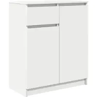 vidaXL Sideboard mit Schublade Weiß 71x35x84 cm Holzwerkstoff