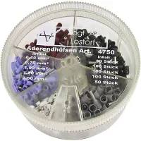 Vogt Verbindungstechnik 4750 Kabelsko-sortiment 0.50 mm² 2.50 mm² Hvid, Lyseblå, Rød, Sort, Grå 400 stk