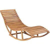 The Living Store Schaukelliege mit Auflage Massivholz Teak