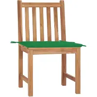 vidaXL Gartenstühle 2 Stk. mit Kissen Massivholz Teak - Gartenstühle