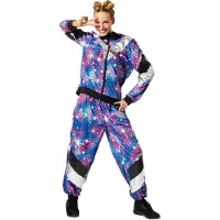 TecTake Damenkostüm 80er 90er Jahre Disco Jogginganzug Schillernder Disco-Style: Jacke | Gr.: XXL