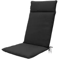 Madison Tuinstoelkussen hohe Rückenlehne 50x120 cm Schwarz eco + Natur für den Außenbereich